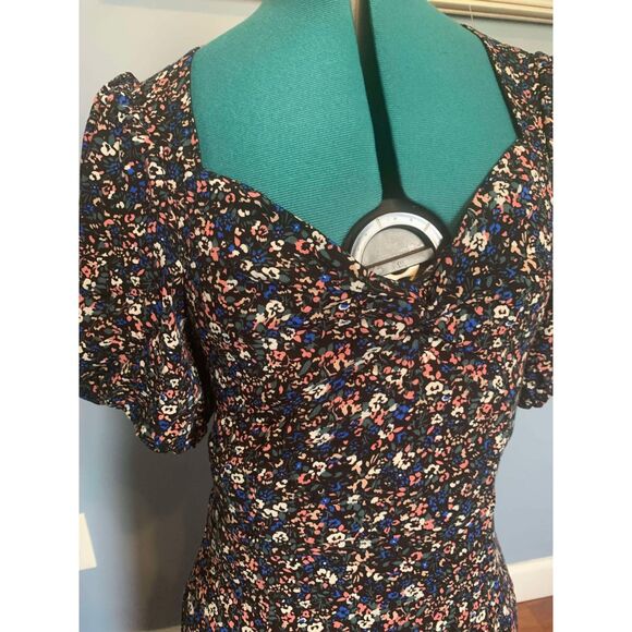 ASTR the Label Bubble Sleeve Floral Sweatheart Slit Maxi Dress, size S - Picture 5 of 5